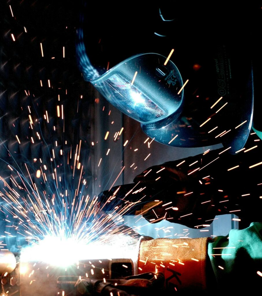 A man welding